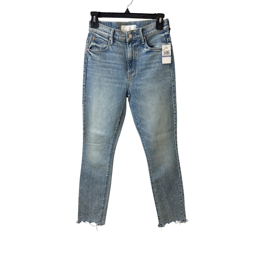 Mother Superior The Stunner Ankle Chew Jeans Working Water Light Wash Blue 25